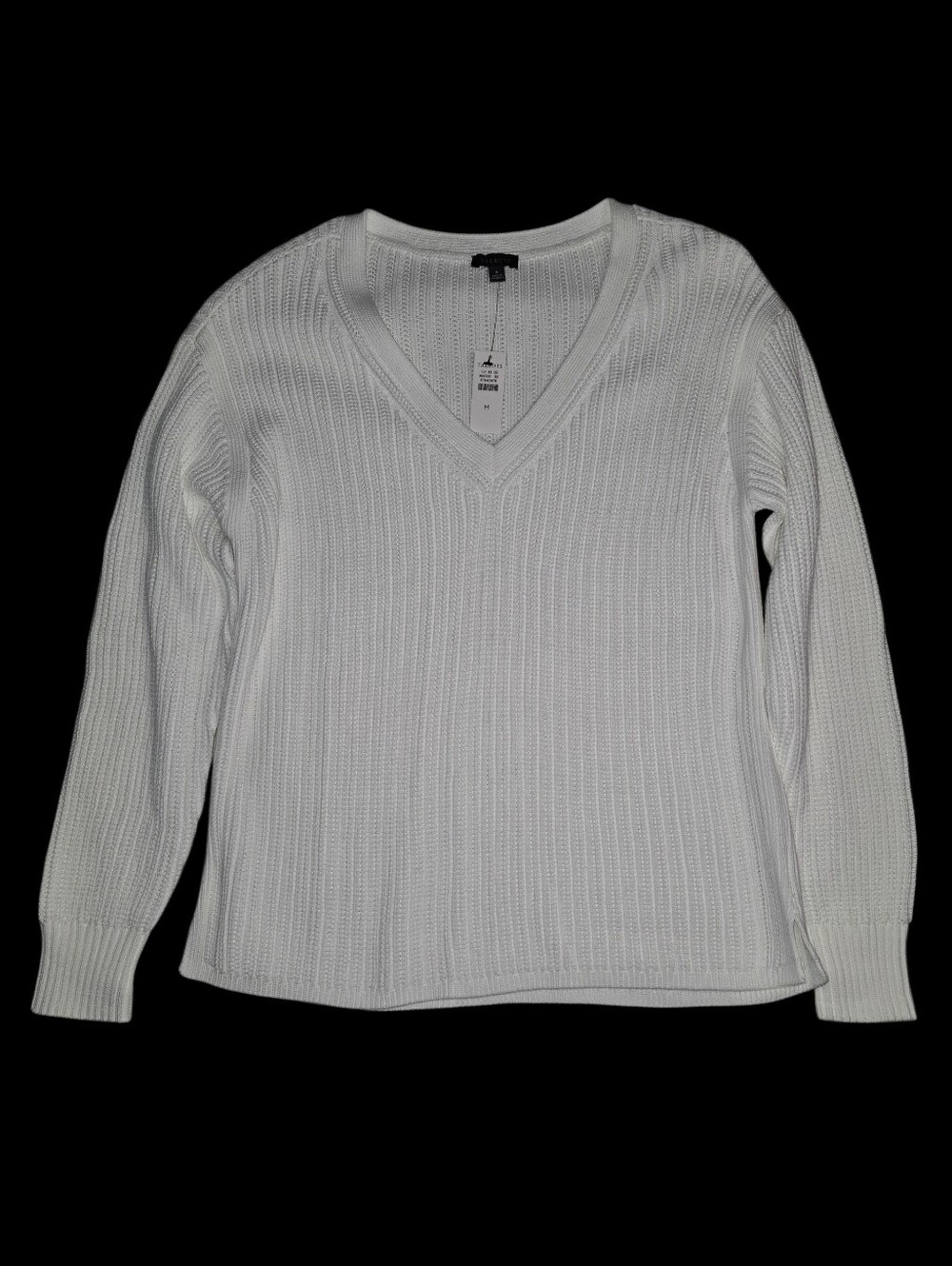 Talbots Ribbed V-Neck Pullover-M - Picture 2 of 7